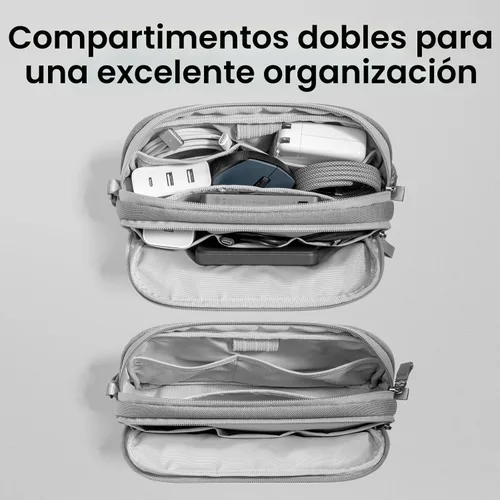 Miniatura 2 de tomtoc Estuche Organizador Electrónico de Viaje, Bolsa Táctica Resistente al Agua de Doble Compartimento para Organización de Cables, Almacenamiento