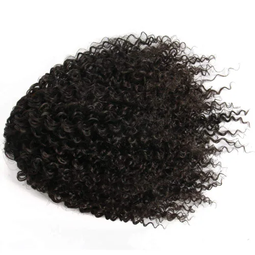 Miniatura 3 de Extensión de cola de caballo corta afro rizada para cola de caballo afroamericana, extensión de cola de caballo sintética afro rizada para mujeres