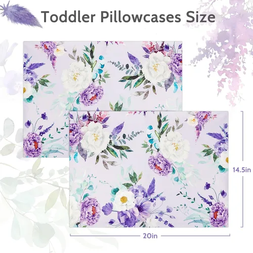 Miniatura 5 de Paquete de 2 fundas de almohada para niños pequeños, 13 x 18 pulgadas, funda de almohada de viaje para niños con cierre de sobre, fundas de almohada