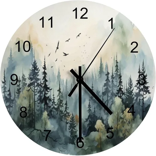 Miniatura 11 de Reloj de Pared de Flores Silencioso Sin Tictac Operado por Batería, Caricatura de los 70s Linda Flor Abstracta Pastel Margarita Reloj Floral