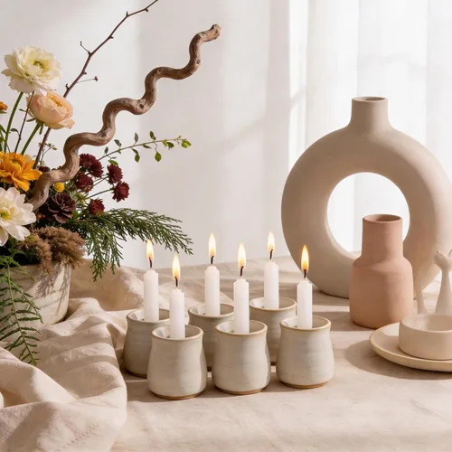 Miniatura 8 de Viyffo Paquete de 20 velas cónicas blancas, mini velas sin goteo de 4 pulgadas, sin perfume, tiempo de combustión de 1.5 horas para rituales
