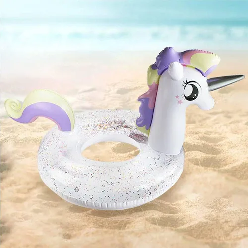 Miniatura 4 de CICITOYWO Flotadores de piscina para niños pequeños, balsa flotadora inflable para niños y adultos con asa, juguetes flotadores de playa para nadar