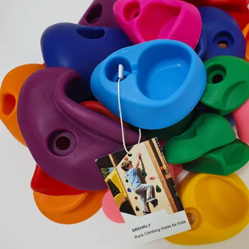 Miniatura 9 de 20 piezas de pared de escalada en roca para niños, agarres de pared de escalada en roca, kits de agarres de pared de escalada para adultos que