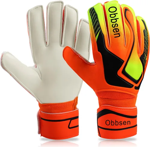Miniatura 10 de Guantes de portero de fútbol con espinas para los dedos, guantes de portero de fútbol para niños, jóvenes y adultos, agarre fuerte antideslizante