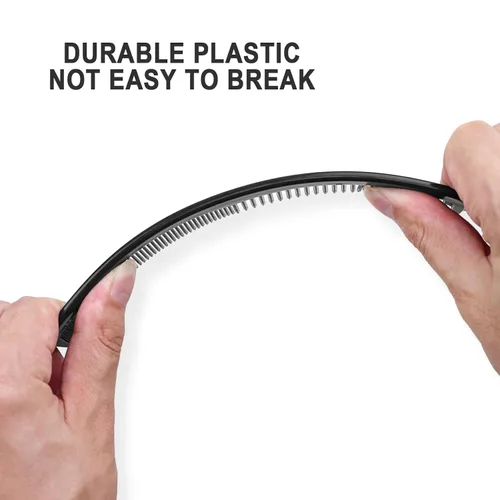Miniatura 3 de Paquete de 30 peines negros a granel, peine de bolsillo para cabello de doble diente de 7 pulgadas, envueltos individualmente, peines a granel