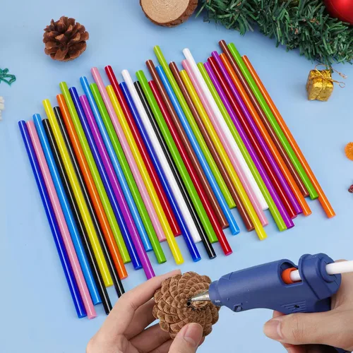 Miniatura 7 de ENPOINT Barras de pegamento caliente de colores, 8 pulgadas de largo x 0.27 pulgadas de diámetro para pistola de pegamento caliente, varillas