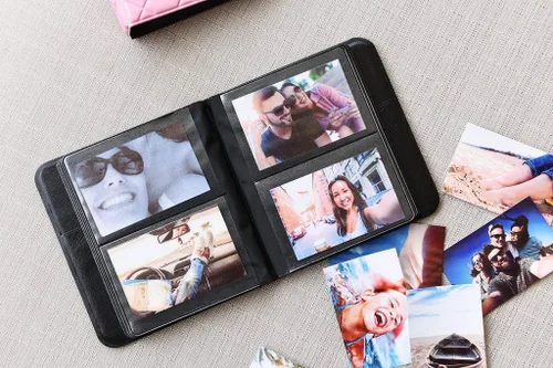 Miniatura 4 de Zink Álbum de fotos de 2 x 3 pulgadas, mini álbum de fotos de 64 bolsillos con cubierta transparente de ventana para papel fotográfico Zink Zero Ink