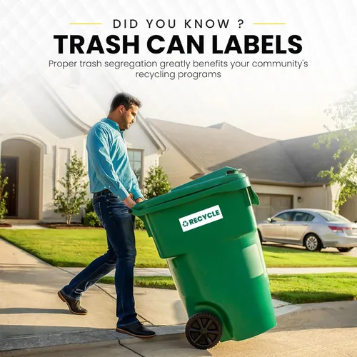 Miniatura 3 de Adhesivo de reciclaje para contenedores de basura, resistente, solo reciclaje, apto para 3 a 5 años para interiores y exteriores, resistente