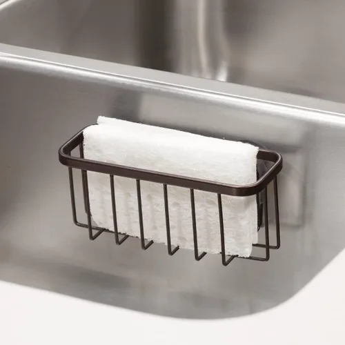 Miniatura 3 de iDesign Gia - Soporte de succión para fregadero, esponjas, fregadores, jabón en cocina, baño, bañeras, 5.75 x 2.25 x 2.5 pulgadas, bronce