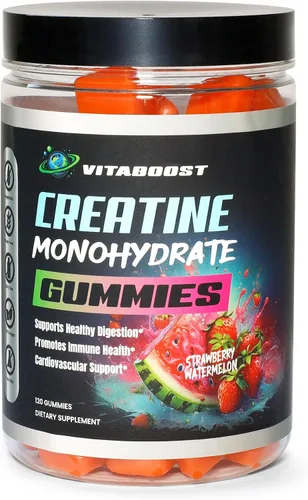 Miniatura 7 de VitaBoost Gomitas de creatina de 0.18 onzas - Monohidrato de creatina natural para hombres y mujeres - Delicioso sabor a fresa y sandía - Aumenta