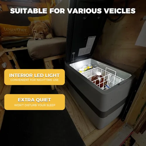 Miniatura 4 de Setpower AJ40 refrigerador portátil con cubierta de 42 cuartos, enfriador eléctrico de 12 voltios, refrigerador para auto, para camión, furgoneta