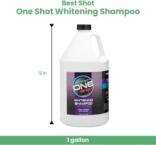 Miniatura 2 de Best Shot One Shot - Champú blanqueador, abrigo y producto para el cuidado de la piel para perros, gatos y caballos, ilumina cualquier