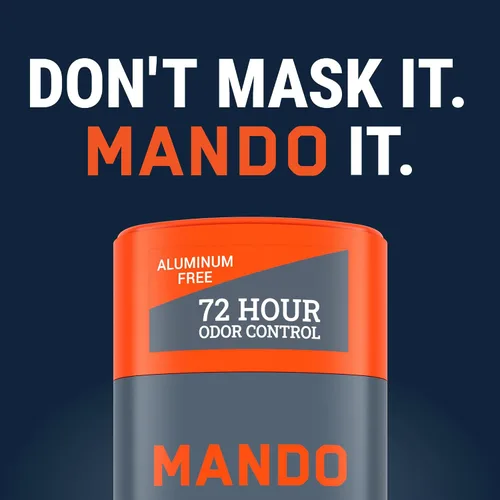 Miniatura 9 de Mando Desodorante para todo el cuerpo para hombres - Barra sólida suave - Control de olor durante 72 horas - Sin aluminio, sin bicarbonato de sodio