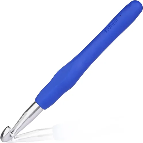 Miniatura 24 de Gancho de ganchillo de 0,5 mm, mango ergonómico para manos con artritis, agujas de tejer extra largas para principiantes y lana para ganchillo
