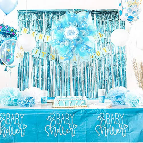 Miniatura 5 de MEEDEE Cinta de arpillera con alambre para bebé niño de 2.5 pulgadas para baby shower, pastel de pañales, regalos de bienvenida a casa, caja