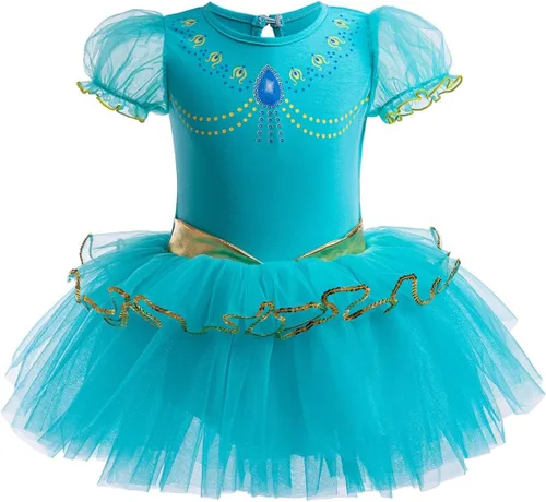 Miniatura 16 de MYRISAM - Maillots de princesa para niñas, tutú de ballet, vestido de bailarina con falda, para cumpleaños, fiesta elegante, disfraces de Halloween