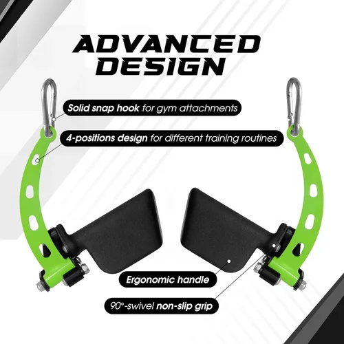 Miniatura 3 de Yes4All Neutral Paddle Grip LAT Pull Down Bar, Range of Motion Spreader Handle Cable Attachments Agarre de pala: accesorio de presión hacia abajo