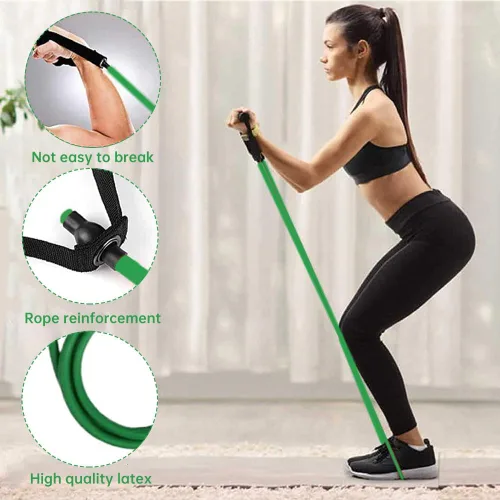 Miniatura 2 de Bandas de resistencia con asas, bandas de resistencia individuales con asas para entrenar mujeres y hombres, bandas elásticas para entrenamiento
