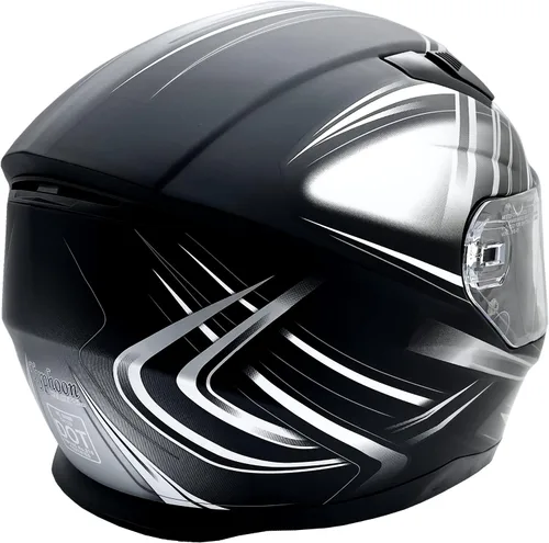 Miniatura 3 de Typhoon - Casco de motocicleta de cara completa para adultos con protección solar desplegable certificado DOT