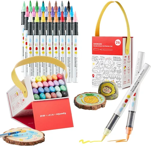 Juego de marcadores de pintura acrílica, marcadores profesionales de arte y rotuladores de pintura, marcadores para la escuela y colorear, 60
