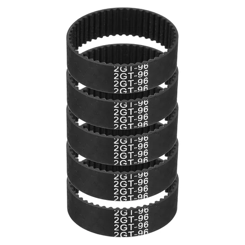 MECCANIXITY 3.780 in GT-2 correa dentada, 5pcs 0.354 in ancho 0.079 in paso impresión 3D GT-2 correa dentada caucho de bucle cerrado, negro