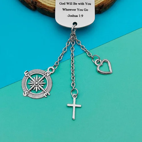 Miniatura 6 de Accesorios cristianos para colgar en el espejo retrovisor, regalo religioso inspirador para el espejo del automóvil, versículo de la Biblia, oración
