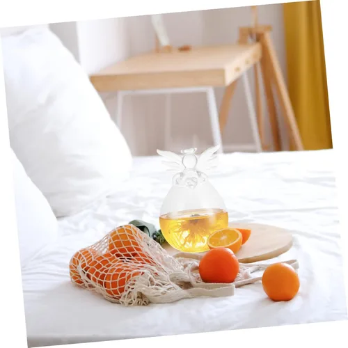 Miniatura 6 de Vaso de cristal de jugo de ángel Botella de agua de vidrio Contenedor de agua transparente Vaso para beber Taza de leche decorativa Taza de agua