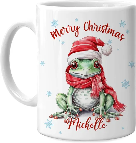 Miniatura 41 de Hyturtle Regalos personalizados para amantes de los osos – Taza de café de cerámica con nombre personalizado de oso con sombrero de Papá Noel