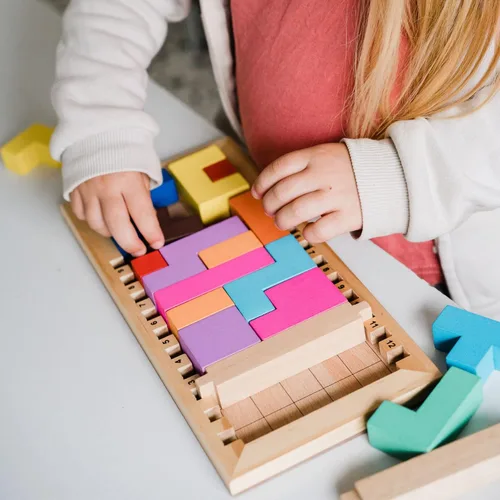 Miniatura 4 de Katamino Family Juego de rompecabezas de madera para niños y padres Juegos de mesa educativos para niños pequeños y niños de todos los niveles