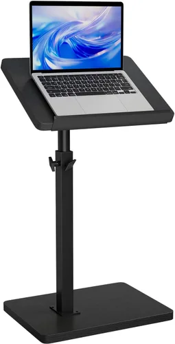 Miniatura 15 de IBUYKE Mesa auxiliar en forma de C ajustable en altura, mesa giratoria de 360° con ruedas, mesa auxiliar para espacios pequeños, sala de estar