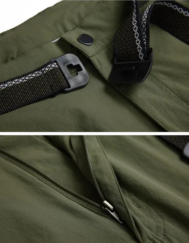 Miniatura 4 de WENRONSTA Pantalones cargo de senderismo para hombre, secado rápido, ligeros, impermeables, 6 bolsillos, para exteriores, pesca, montaña