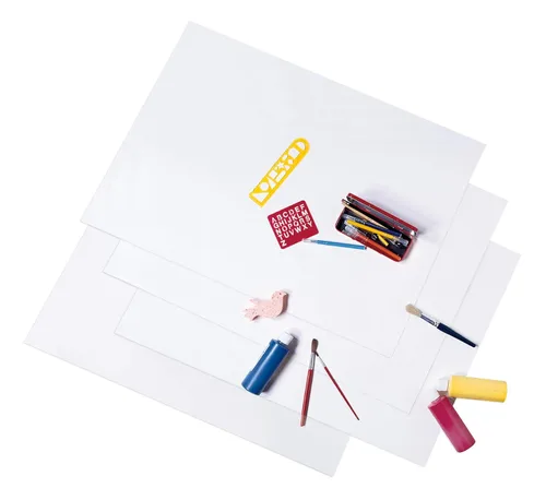 Miniatura 3 de Pacon Tablero de póster de gran valor, 22 x 28 pulgadas, blanco, 50 hojas y barras de pegamento escolar púrpura desaparecidas de ELMER's, lavable