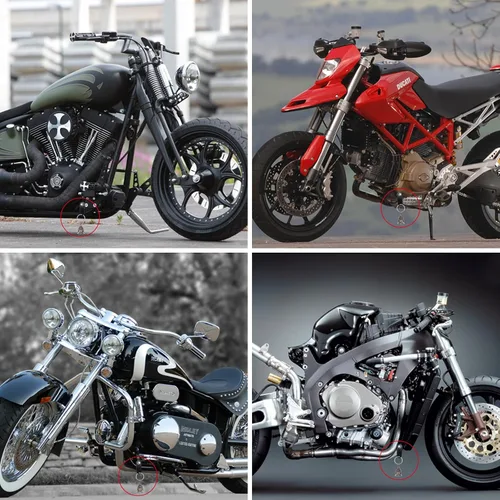Miniatura 6 de Campanas Gremlin para motocicletas: Cross Angel con llavero de campana de motocicleta de San Cristóbal con llavero Campana accesorio