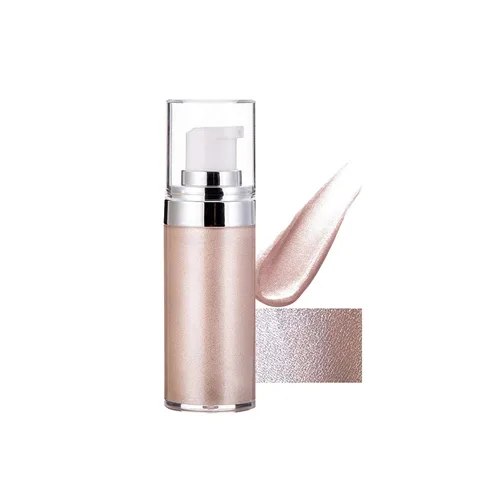 Iluminador corporal facial iluminador en aerosol en crema bronceador líquido iluminador resplandeciente base de maquillaje para pómulos y rubor, #01