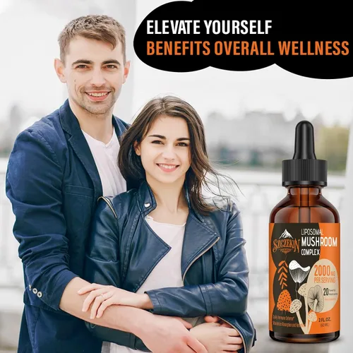 Miniatura 7 de Gotas de complejo liposomal de hongos 2000 MG – 20 extractos de hongos orgánicos – Fórmula líquida avanzada para inmunidad, función cognitiva