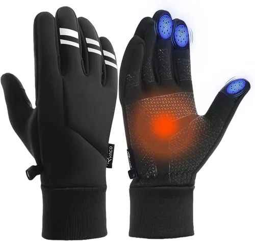 Ryaco Guantes térmicos de invierno para hombres y mujeres, guantes cálidos con aislamiento para clima frío, impermeables, pantalla táctil para