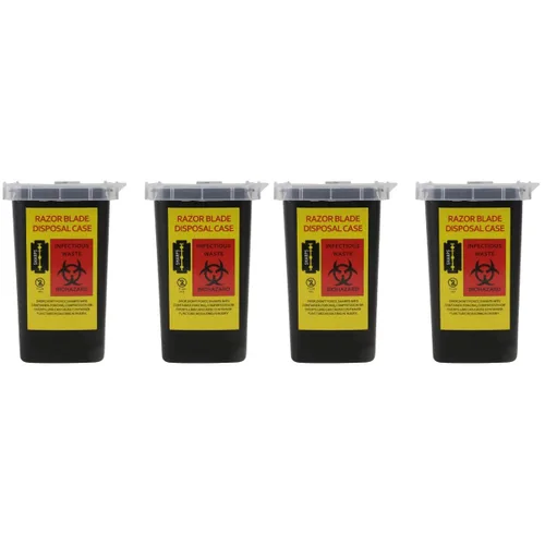 Miniatura 11 de KALLORY 2 cajas de afeitadora de peluquero organizador seguro de eliminación de cuchillas y navajas, suministros portátiles para recolección