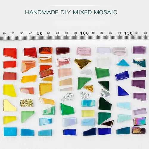 Miniatura 2 de Azulejos de mosaico de vidrio de mosaico irregular mixto morado, 10.58 oz de mosaico DIY conjunto de mosaico para adultos, suministros de Púrpura