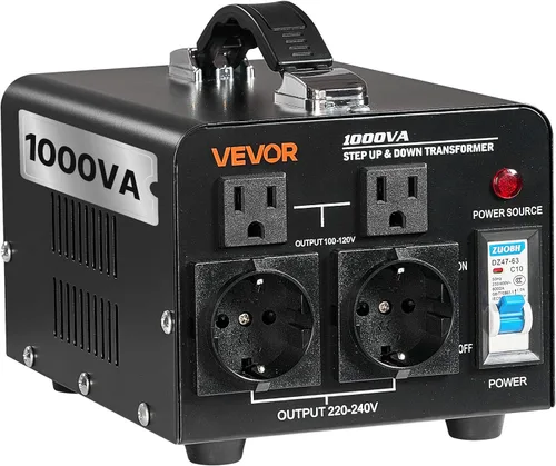 Miniatura 16 de VEVOR Transformador convertidor de voltaje, 500 VA, transformador de potencia elevador/abajo de servicio pesado, convertir de 110 V a 220 V y 220 V
