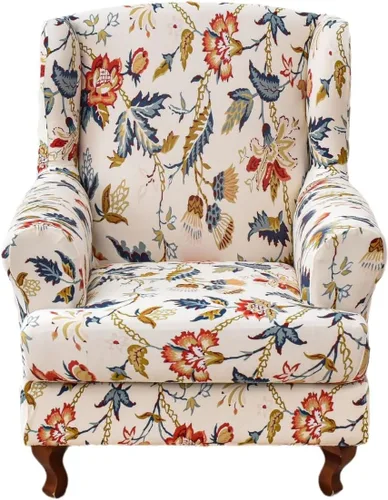 Miniatura 48 de Eco-Ancheng Funda para silla Wingback, 2 piezas, respaldo de ala, fundas de elastano para sillón con respaldo de ala, fundas para sillón con parte