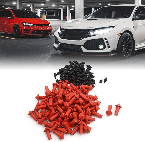 Miniatura 2 de uxcell 170pcs coche universal hongo en forma de reparación de neumáticos insertos tapones rojo negro