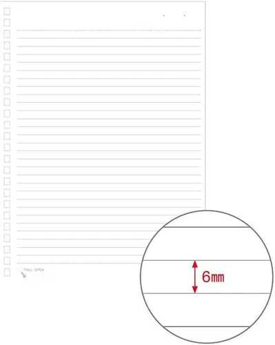 Miniatura 5 de Lihit Lab. Cuaderno recargable (diario), repuesto de papel rayado, 30 hojas, 8.2 x 5.8 pulgadas (N1650)