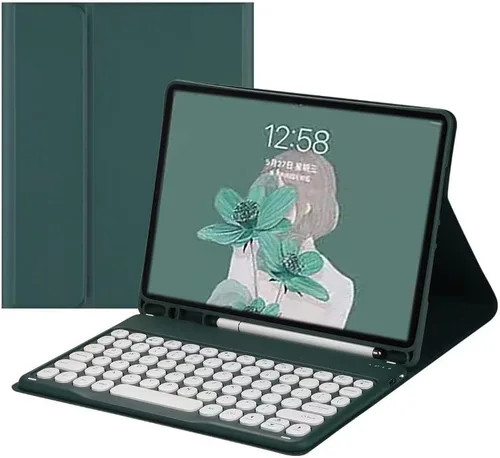 Miniatura 13 de Funda de teclado para iPad Air de 13 pulgadas (M4-2026, M3-2025, M2-2024)/Pro de 12.9 pulgadas (6ª, 5ª, 4ª generación, 3ª generación), funda de Azul