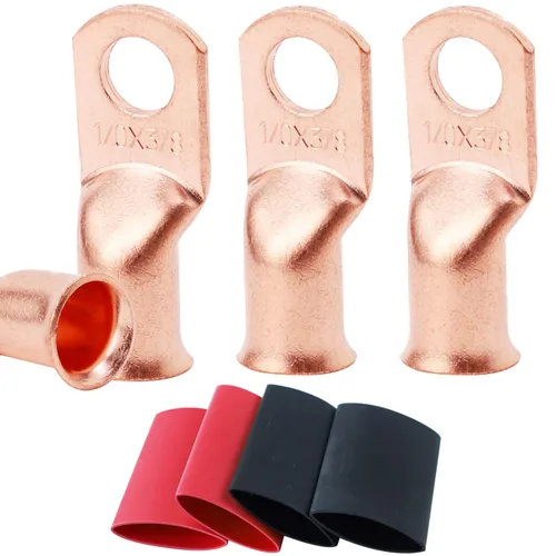 Miniatura 52 de TKDMR - Kit de 264 piezas de extremos de cable de batería, 132 piezas de terminales de anillo de lengüetas de cable de cobre resistentes AWG 8 6 4 2
