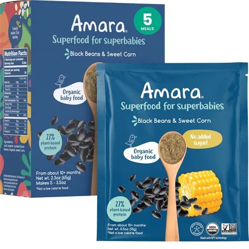 Miniatura 23 de Amara Alimento orgánico para bebés, etapa 3, grano antiguo, cereales para bebés para mezclar con leche materna, agua o fórmula para bebés, bolsas