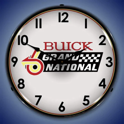 Miniatura 2 de Buick Grand National Logo Reloj de pared LED, Retro/Vintage, iluminado, 14 pulgadas