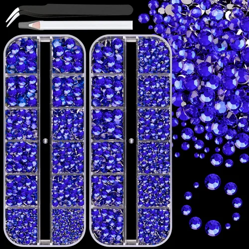 Miniatura 10 de 24000 piezas de diamantes de imitación de resina para embellecer con pegamento para joyería B7000, diamantes de imitación multicolor de 3 mm