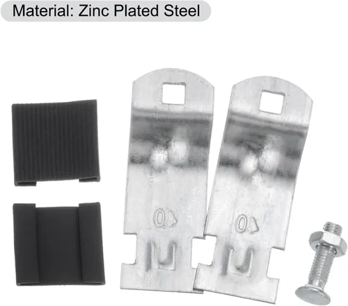 Miniatura 4 de uxcell Abrazadera de amortiguador de goma para tubo de 2 pulgadas, abrazadera de tubo de acero rígida para montar tubos PEX a canales de puntal