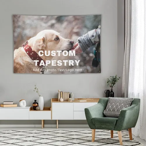 Miniatura 4 de AXKEUDO Regalos para la familia, tapiz personalizado con cualquier foto, telón de fondo para colgar en la pared como arte de pared, recuerdos Diseño
