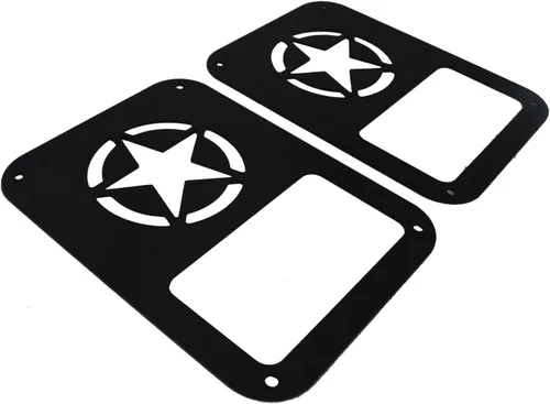 Miniatura 6 de Hooke Road Protector de luz trasera JK Wrangler, cubierta de luz trasera de cinco estrellas para Wrangler JK y Wrangler Unlimited 2007-2018 - Par